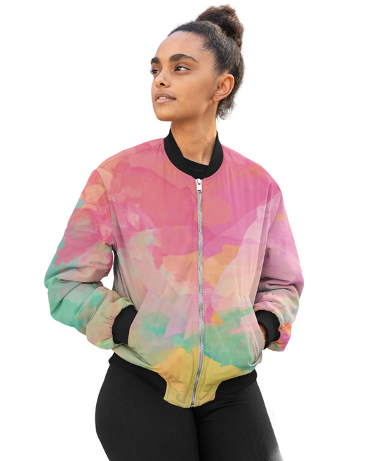 Bomber Jacket - Pink splash