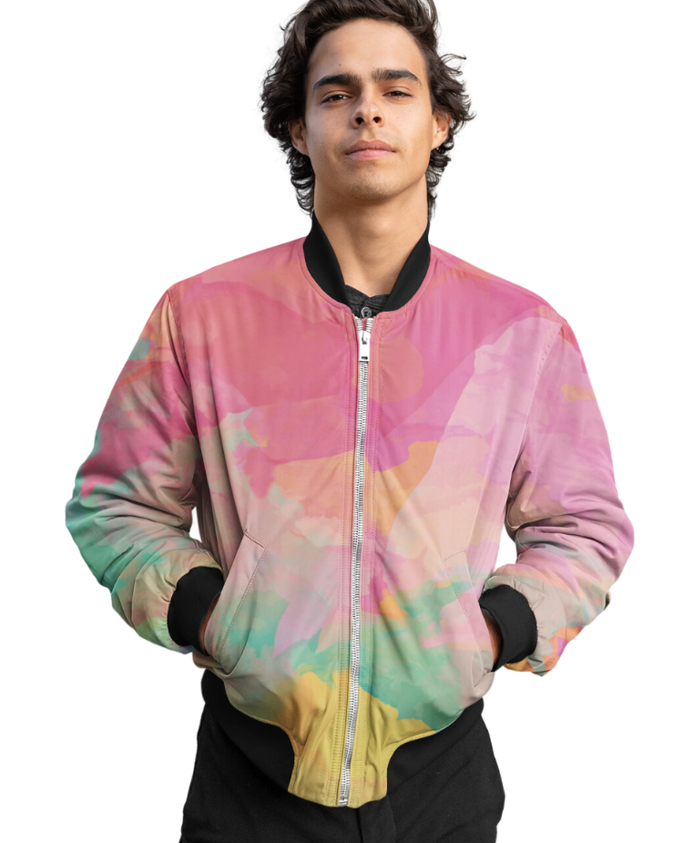 Bomber Jacket - Pink splash