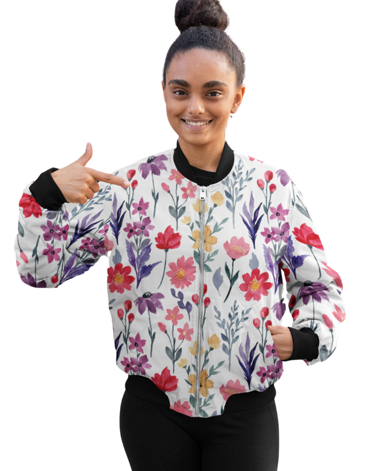 Bomber Jacket - Flowers