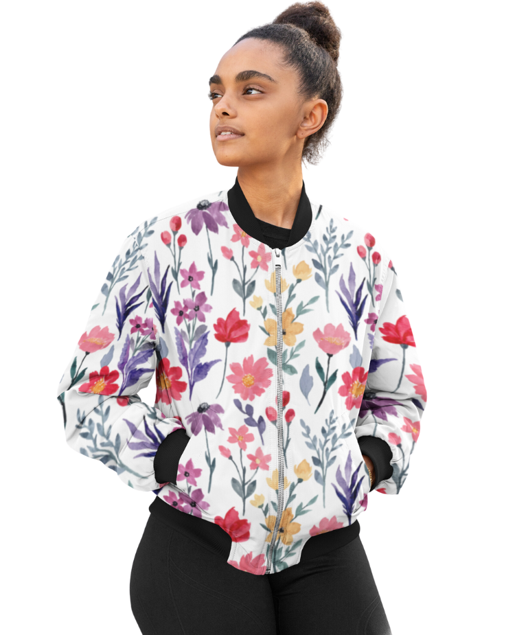 Bomber Jacket - Flowers